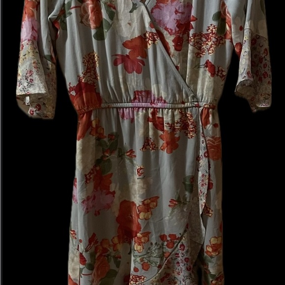 Fig and Flower High Low Dress - Floral Red and Green - Picture 1 of 10